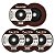 Kit 5 Discos Flap Aluminio 7 Polegadas 180mm Lixa Grão 36 Marrom - Imagem 1