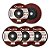 Kit 5 Disco Flap Alumínio 7 Polegadas 180mm Grão 120 - Imagem 1