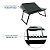 Mesa Portátil De Notebook Para Estudar Trabalhar E Café Home Office Preto - Imagem 5