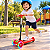 Patinete Infantil 3 Rodas Scooter Com Led Dobrável Ferrari Vermelho - Imagem 3