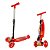 Patinete Infantil 3 Rodas Scooter Com Led Dobrável Ferrari Vermelho - Imagem 2