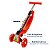 Patinete Infantil 3 Rodas Scooter Com Led Dobrável Ferrari Vermelho - Imagem 3