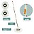 Mop Flat 5 Litros Compacto Retangular Com Balde E 2 Refis - Imagem 2