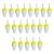 Kit 20 Boias Lambari Barão Amarela N°3 - N°61 Pesca Pescaria - Imagem 1