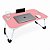 Mesa Dobrável Portátil Multifuncional Rosa - Imagem 1