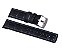 PULSEIRA DE COURO CROCO PRETO COSTURA AZUL COD. 1004 - Imagem 2