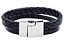 BRACELETE COURO SOLETA PRETO COM TRANÇADO COD 1030PT - Imagem 1