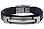 BRACELETE COURO SOLETA PRETO COM APLIQUE COD 1041 - Imagem 1