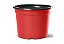 Pote Vaso de Plástico Flexível Tipo Holambra NP06 Nutriplan cor VERMELHO/PRETO - Imagem 1