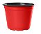 Pote Vaso de Plástico Flexível Tipo Holambra NP11 Nutriplan cor VERMELHO/PRETO - Imagem 1