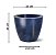 Vaso de Polietileno Classic Redondo 33 Azul Cobalto - Imagem 2