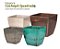 Vaso Cachepô Elegance de Plástico - Quadrado 03 - Travertino -  Nutriplan - Imagem 4