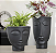 Vaso de Polietileno Face Mulher N34 - Preto - Imagem 2