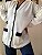 Cardigan Branco com Azul Marinho TAM G - Imagem 2