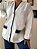 Cardigan Branco com Azul Marinho TAM G - Imagem 3
