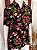Camisa Estampada Florida Rosa e Preto TAM G - Imagem 7