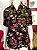 Camisa Estampada Florida Rosa e Preto TAM G - Imagem 5