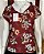 Blusa na Cor Vinho Estampada Flores TAM  G - Imagem 4