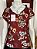 Blusa na Cor Vinho Estampada Flores TAM  G - Imagem 3