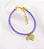 Pulseira Lilás com Coração Cravejado - Imagem 1