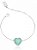PULSEIRA CORAÇÃO FUSION CRAVEJADA  BLUE  -  RÓDIO BRANCO - Imagem 1