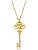 COLAR CHAVE INSPIRED - FOL. OURO - CRISTAL - Imagem 1