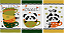 Pano de Prato Copa Atoalhado Felpudo Teka Primore Pandas (kit com 3 unidades) - Imagem 1