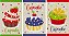 Pano de Prato Copa Teka Primore Atoalhado Cupcakes (kit com 3 unidades) - Imagem 1