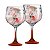Taça de Gin Vidro com 2 Peças Vermelho 615ml - Imagem 1