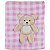 Cobertor Infantil Manta Bebê Soft Rosa Urso Poá - Imagem 2