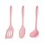 Kit Utensílios de Silicone Rosa 3 peças luxo Weck - Imagem 1