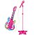 Guitarra com Microfone Musical Infantil Pedestal Rosa - Imagem 2