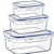 Kit 3 Potes Herméticos em Plástico com Tampa Empilhável  Mantimentos Alimentos Armário Cozinha 400/ 800/ 1400ml Weck - Imagem 3