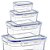 Kit 4 Potes Herméticos em Plástico com Tampa Empilhável  Mantimentos Alimentos Armário Cozinha 400/ 800/ 1400/ 2300ml - Imagem 3