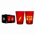 Jogo 2 Copos Americanos Prime Flash Vermelho 190ml Luva com Caixa - Imagem 1