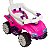 Carrinho de Passeio Infantil Quadriciclo Rosa com Proteção e Empurrador até 25 KG - Imagem 2
