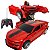 Carro de Controle Remoto Camaro Vermelho Transforma em Robô Transformers 1:18 Brinquedo - Imagem 1