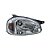 Farol Corsa Carcaça Preta Moldura Cromada 2000/2010 ARTEB - Imagem 2
