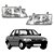 Farol Carcaça Preta Escort/Verona 1993 1994 1995 1996 - Original ARTEB - Imagem 1