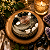 Orgonite redonda yin e yang com howlita e turmalina negra - Elimina dor e equilibra energia - Imagem 1