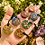 Kit 7 pingentes Orgonite - citrino, quartzo azul, jaspe vermelho, opala rosa, olho de tigre, quartzo verde e pirita - Imagem 1