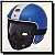 CAPACETE BIEFFE B45 OLD SCHOOL AZUL PEROLADO E BRANCO - Imagem 2