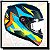 CAPACETE ICON 23 ACTION AZUL FOSCO E AMARELO - Imagem 5