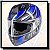CAPACETE ICON 23 FAST AZUL METALICO E BRANCO - Imagem 2