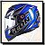 CAPACETE ICON 23 FAST AZUL METALICO E BRANCO - Imagem 1