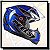 CAPACETE ICON 23 FAST AZUL METALICO E BRANCO - Imagem 4