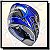 CAPACETE ICON 23 FAST AZUL METALICO E BRANCO - Imagem 3
