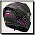 CAPACETE ICON PRO FAST PRETO E ROSA FOSCO COM ÓCULOS FUMÊ INTERNO - Imagem 3