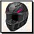 CAPACETE ICON PRO FAST PRETO E ROSA FOSCO COM ÓCULOS FUMÊ INTERNO - Imagem 2
