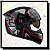 CAPACETE ICON PRO RUSH PRETO E VERMELHO COM ÓCULOS FUMÊ INTERNO - Imagem 1